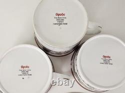 7PC Spode Christmas Rose Cup/Mug & Saucer Set Bone China Retired England