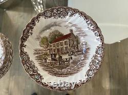 8 -5 Pc Place Settings- Heritage Hall Staffordshire China England -W Serving 44P