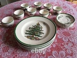 (8) Sets Spode Christmas Tree 3 Piece Buffet China Set Made in England