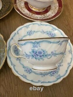 8 Vintage Bone China Tea Cup and Saucer Sets, PARAGON England