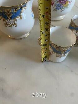 9 Piece Fine Bone China Teapot Set Made By Shelley England Sheraton 13291