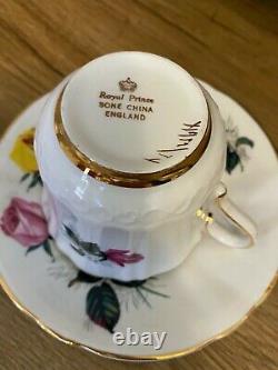 9 Vintage Bone China Tea Cup and Saucer Sets, Foley England