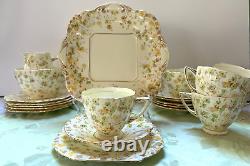 A. B. J. Grafton China Made In England 20-Piece Dessert Set 1930's