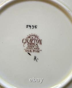 A. B. J. Grafton China Made In England 20-Piece Dessert Set 1930's