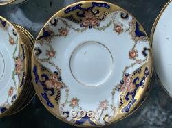 A Set 56 Pieces ANTIQUE ART DECO HAND PAINTED CORONET ENGLAND BONE CHINA