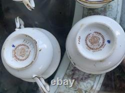 A Set 56 Pieces ANTIQUE ART DECO HAND PAINTED CORONET ENGLAND BONE CHINA