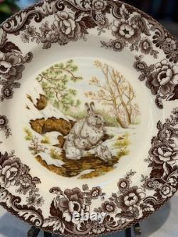 A set of six Woodland Snowshoe Rabbit salad plates (discontinued pattern)