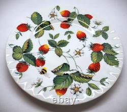ALPINE STRAWBERRY Fine Bone China 4-Piece Set, Roy Kirkham, Made in England