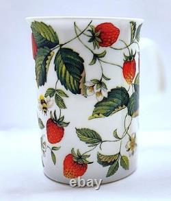 ALPINE STRAWBERRY Fine Bone China 4-Piece Set, Roy Kirkham, Made in England