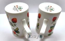 ALPINE STRAWBERRY Fine Bone China 4-Piece Set, Roy Kirkham, Made in England ALPINE STRAWBERRY Fine Bone China 4-Piece Set, Roy Kirkham, Made in England