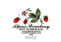 ALPINE STRAWBERRY Fine Bone China 4-Piece Set, Roy Kirkham, Made in England