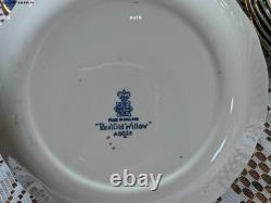 ANTIQUE SET Booths Real Old Willow Dinner And Serving Pieces 89 Pieces