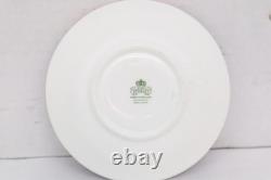 AYNSLEY Bone China CABBAGE ROSE CUP & SAUCER Cobalt Blue ORIGINAL STICKER Vtg