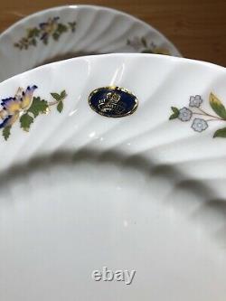 AYNSLEY Cottage Garden Fine Bone China England, Dinner Plates, Set Of 6 NEW