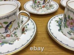 AYNSLEY PEMBROKE Demitasse Cup & Saucers (8 Sets) Fine English China withGold Trim