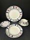 Adams Lancaster English Ironstone China 5 Piece Place Setting England 6 sets