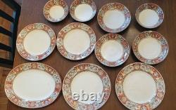 Antique 1867 MINTON England FLORENTINE Pattern China Set of 11 Plates and more