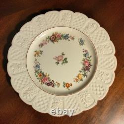 Antique 1891 Coalport England Kings Ware Salad Plates Set Of 4 Floral Pattern