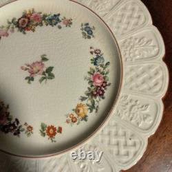 Antique 1891 Coalport England Kings Ware Salad Plates Set Of 4 Floral Pattern