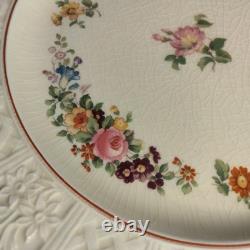 Antique 1891 Coalport England Kings Ware Salad Plates Set Of 4 Floral Pattern