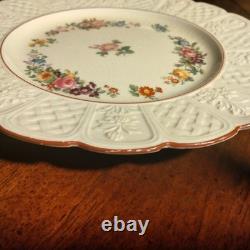 Antique 1891 Coalport England Kings Ware Salad Plates Set Of 4 Floral Pattern