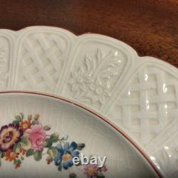Antique 1891 Coalport England Kings Ware Salad Plates Set Of 4 Floral Pattern