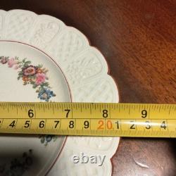 Antique 1891 Coalport England Kings Ware Salad Plates Set Of 4 Floral Pattern