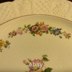 Antique 1891 Coalport England Kings Ware Salad Plates Set Of 4 Floral Pattern