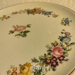 Antique 1891 Coalport England Kings Ware Salad Plates Set Of 4 Floral Pattern