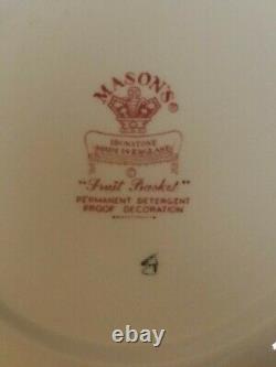 Antique 48 piece Set Mason's Ironstone Fruit Basket Patent China England