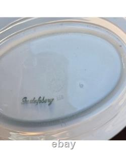 Antique Adderley England Chelsea Blue 75-Piece Bone China Set, 1930s. Raised