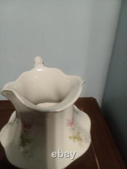Antique Alfred Meakin China set White with Pink Flowers Royal Semi-Porcelain