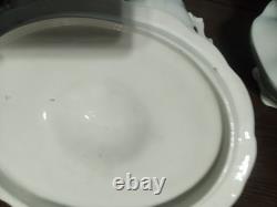 Antique Alfred Meakin China set White with Pink Flowers Royal Semi-Porcelain