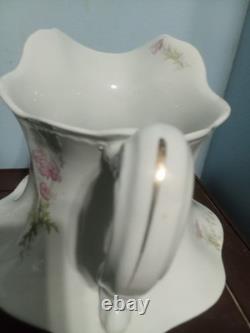 Antique Alfred Meakin China set White with Pink Flowers Royal Semi-Porcelain