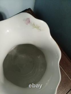 Antique Alfred Meakin China set White with Pink Flowers Royal Semi-Porcelain