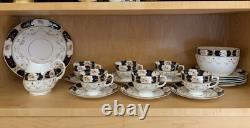 Antique Blyth Porcelain Co. Ltd Diamond China Tea Set Imari Style 21 Pieces