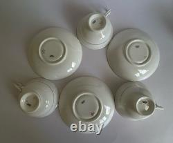 Antique Cauldon LTD England Bone China Tea Trio Sets/ Set Of 3