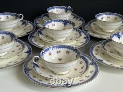 Antique Cauldon LTD England Bone China Tea Trio Sets/ Set Of 7