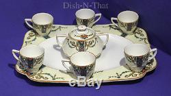 Antique China 1491 by Crown Ducal Made in England 42pcs Fine China Tea Set