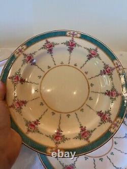 Antique China Minton Persian Rose Set of 15 Lunch Plates 9 England Mintons
