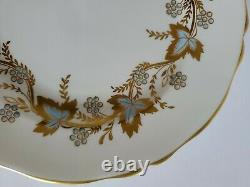 Antique China set 18 plates 3 sizes Grosvenor Blue & Gold England Bone