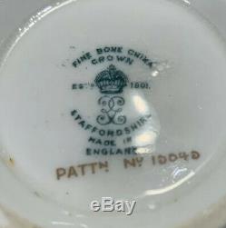 Antique Crown Staffordshire, Rare 5 Pc Bone China Pate Setting #15645 England