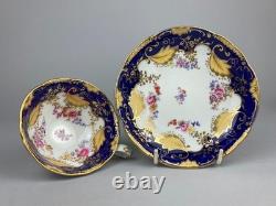 Antique English Bone China 2434 Tea Set Cups Saucers Jug Bowl Coalport Batwing