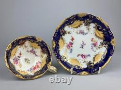 Antique English Bone China 2434 Tea Set Cups Saucers Jug Bowl Coalport Batwing