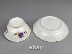 Antique English Bone China 2434 Tea Set Cups Saucers Jug Bowl Coalport Batwing