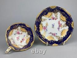 Antique English Bone China 2434 Tea Set Cups Saucers Jug Bowl Coalport Batwing