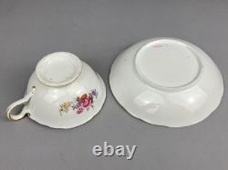 Antique English Bone China 2434 Tea Set Cups Saucers Jug Bowl Coalport Batwing