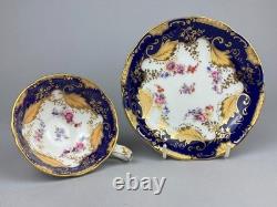 Antique English Bone China 2434 Tea Set Cups Saucers Jug Bowl Coalport Batwing