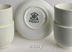 Antique Maddock & Co, Burslem England White Ironstone China Cups and Saucer set