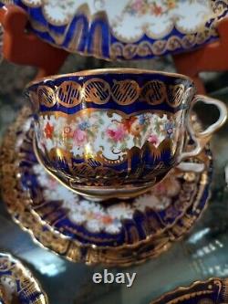 Antique Porcelain Coffee Set STAFFORDSHIRE England